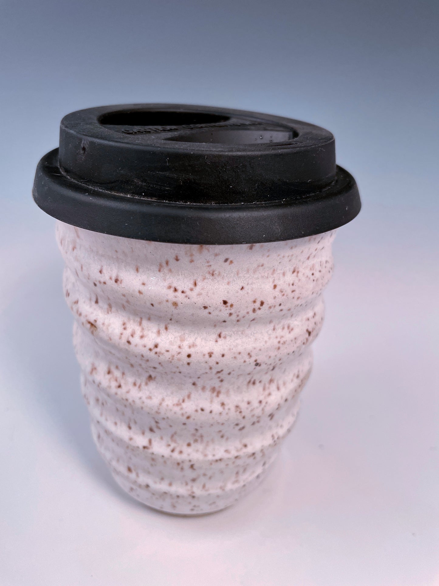 White Speckle Travel Cup