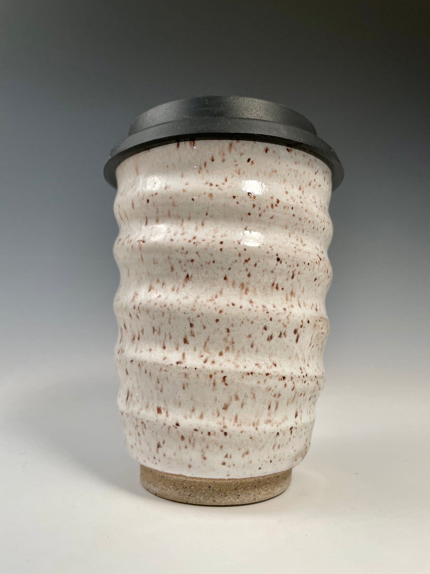 White Speckle Travel Cup
